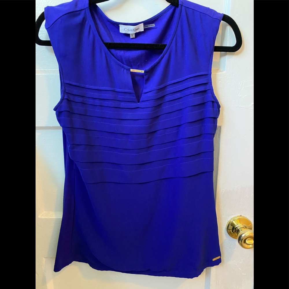 Calvin Klein Royal Blue Sleeveless Shirt